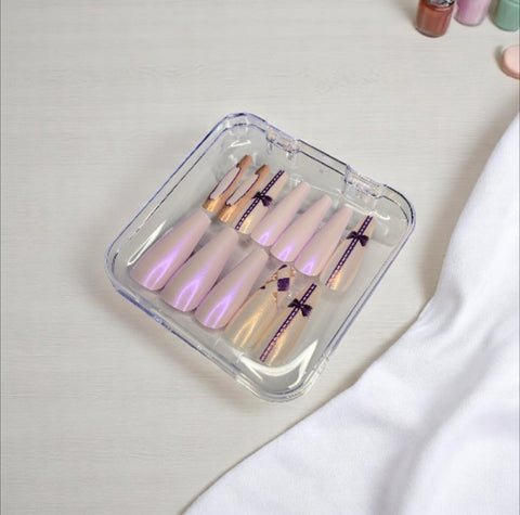 Cotton Candy Coffin 2 - Press On Nails