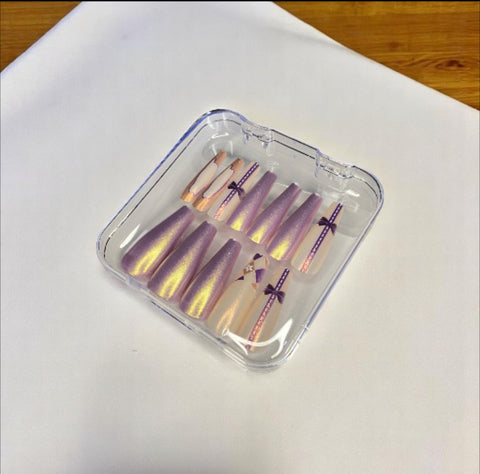 Cotton Candy Coffin 3 - Press On Nails