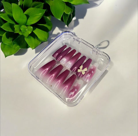 Korean Pink Glossy - Press On  Nails