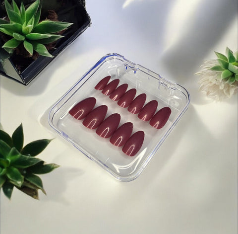 Almond Glossy - Press On  Nails