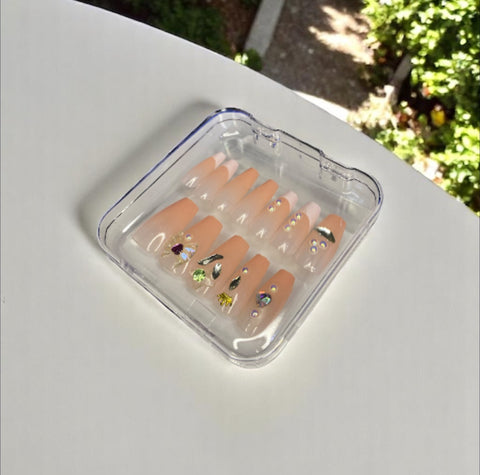 Nude White French Tip - Press On Nails