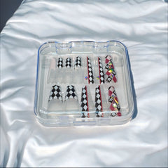 New Vintage Transparent Coffin - Press On Nails