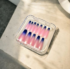 Pink Universe Coffin - Press On Nails